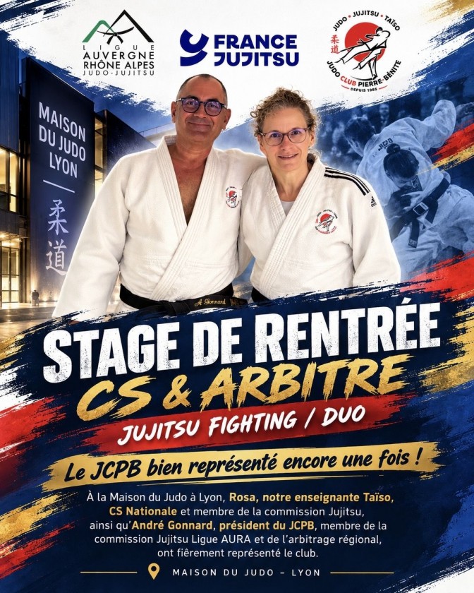 Image de l'actu 'Stage Rentrée CS / Arbitres JUDO/JUJITSU'