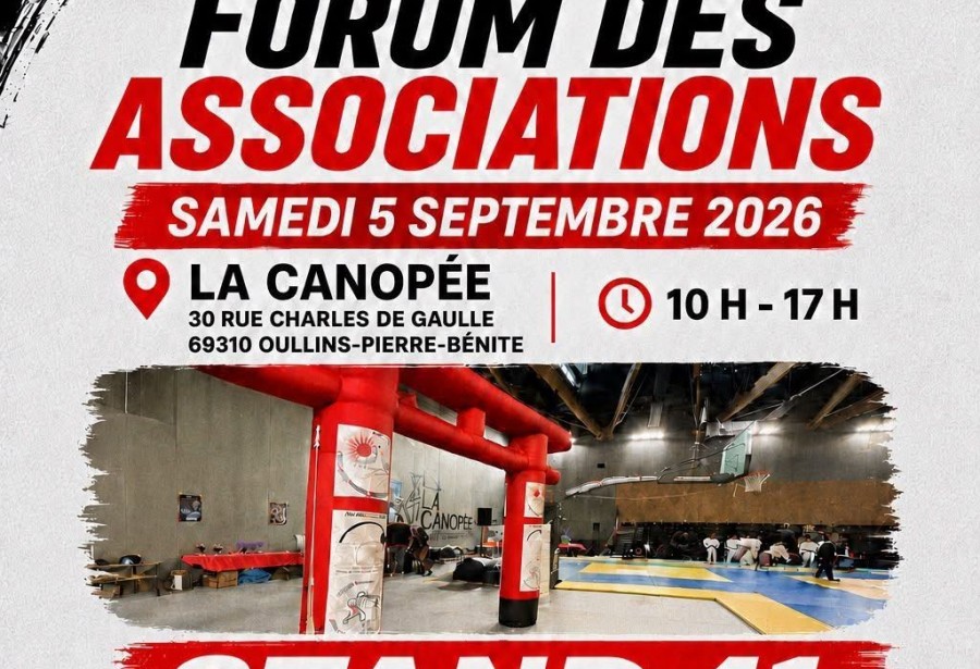 Retrouvez nous au forum des associations le samedi 5 septembre !