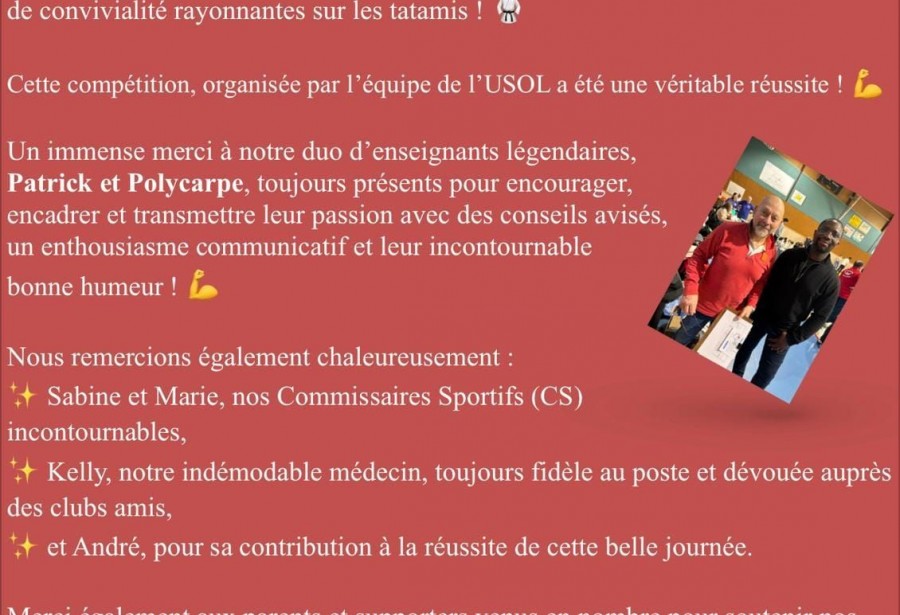 Merci USOL JUDO !